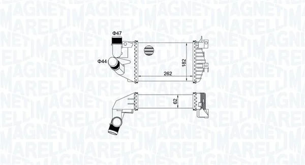 Chladič turba MAGNETI MARELLI 351319205080 Chladič turba MAGNETI MARELLI 351319205080