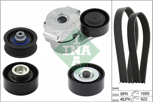 Sada žebrovaných klínových řemenů Schaeffler INA 529052610
