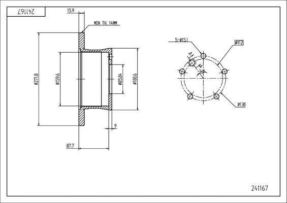BRZ.KOTOUČ /Z/DB SPRINTER,LT 96-/LAK/KPL HART 241167 BRZ.KOTOUČ /Z/DB SPRINTER,LT 96-/LAK/KPL HART 241167
