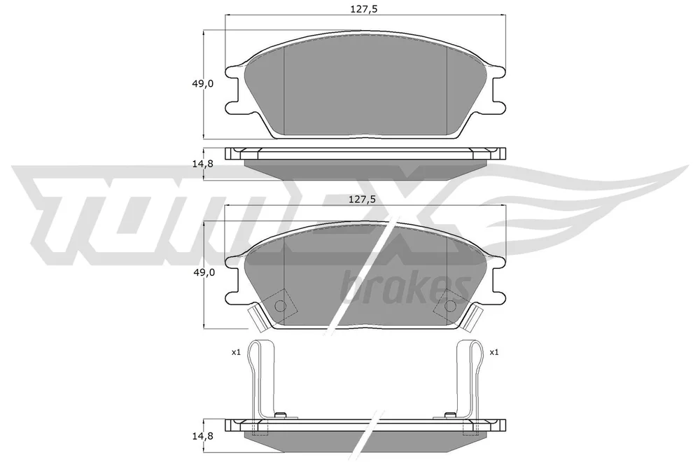 Sada brzdových destiček, kotoučová brzda Tomex Brakes TX11-05