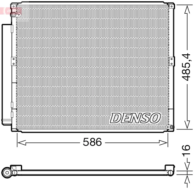 Kondenzátor, klimatizace DENSO DCN50113
