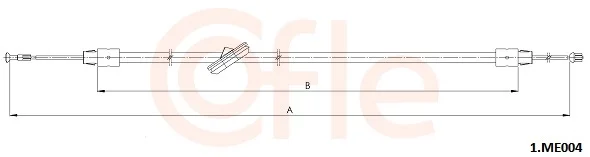 Tažné lanko, parkovací brzda COFLE 1.ME004 – OE 6394203185