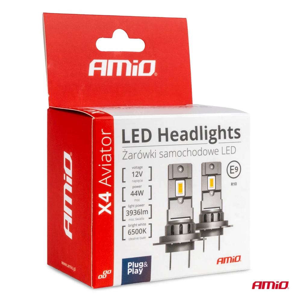 LED žárovky X4-series AVIATOR HB4 9006 6500K max 44W AMIO-03767 - Obrázek 5