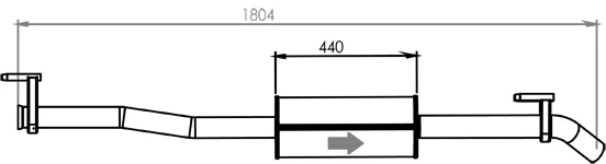 Střední tlumič výfuku DINEX 54308 – OE 906.490.4201