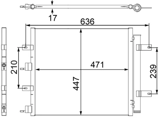 Kondenzátor, klimatizace MAHLE AC481000S