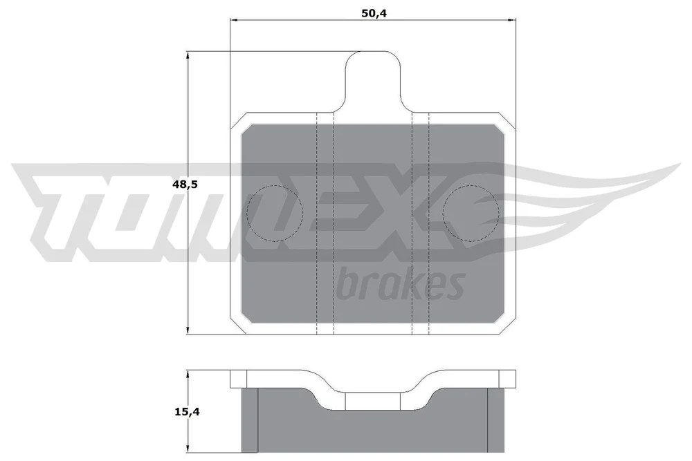Sada brzdových destiček, kotoučová brzda Tomex Brakes TX10-25