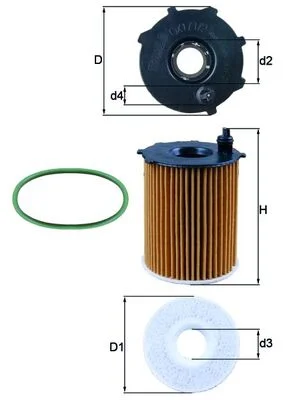 Olejový filtr MAHLE OX171/2D1