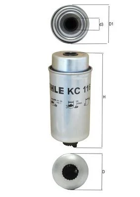 Palivový filtr MAHLE KC116