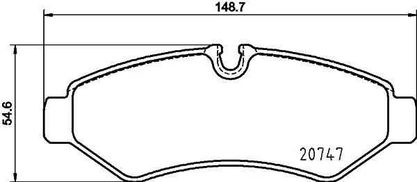 Sada brzdových destiček, kotoučová brzda HELLA 8DB355036-861