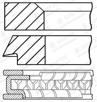 Sada pistnich krouzku GOETZE ENGINE 08-446900-00 – OE 23040-25200 Sada pistnich krouzku GOETZE ENGINE 08-446900-00 – OE 23040-25200