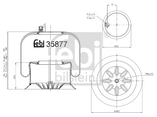 Mech, pneumaticke odpruzeni FEBI BILSTEIN 35877 Mech, pneumaticke odpruzeni FEBI BILSTEIN 35877