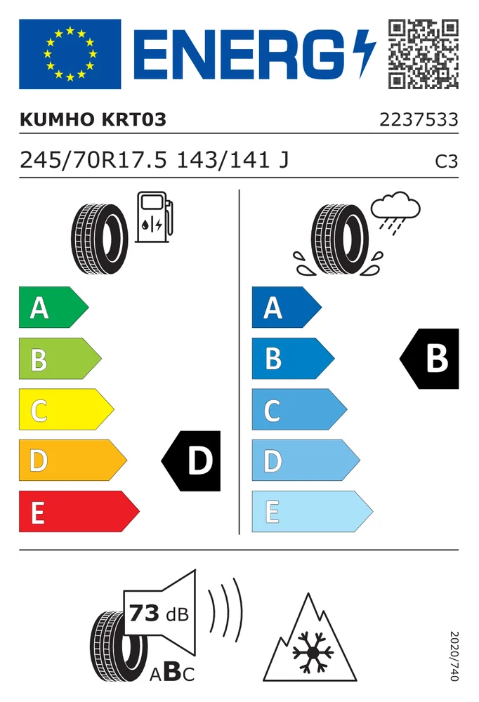 245/70R17.5 CKU KRT03 MS KUMHO 245/70R17.5CKUKRT03MS 245/70R17.5 CKU KRT03 MS KUMHO 245/70R17.5CKUKRT03MS