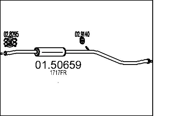 Střední tlumič výfuku MTS 01.50659 – OE 1717FR