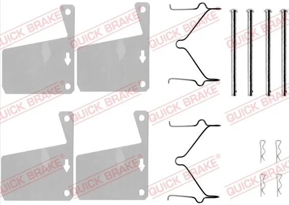 Sada prislusenstvi, oblozeni kotoucove brzdy QUICK BRAKE 109-0960
