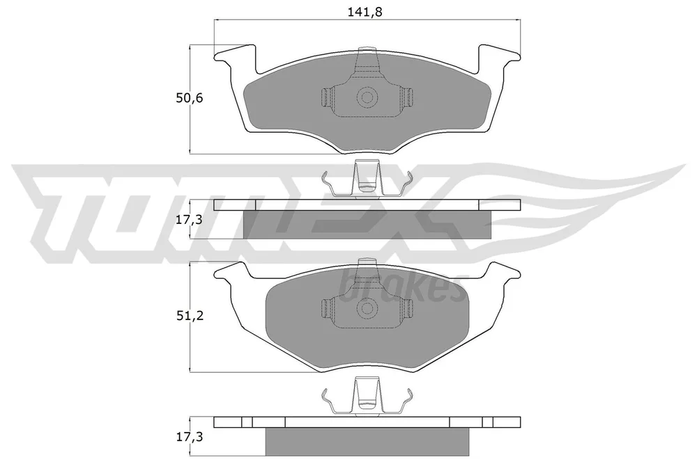 Sada brzdových destiček, kotoučová brzda Tomex Brakes TX10-85