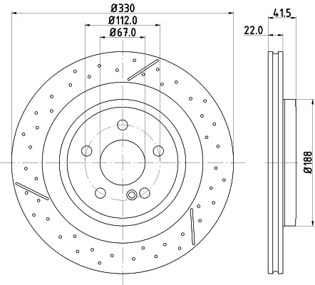 Brzdový kotouč HELLA 8DD355126-441