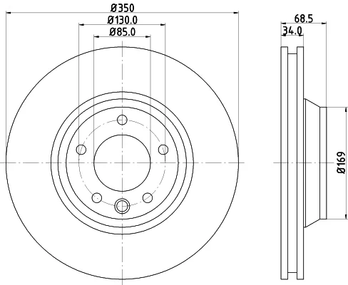 Brzdový kotouč HELLA 8DD355128-071