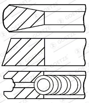 Sada pístních kroužků GOETZE ENGINE 08-783000-00 Sada pístních kroužků GOETZE ENGINE 08-783000-00