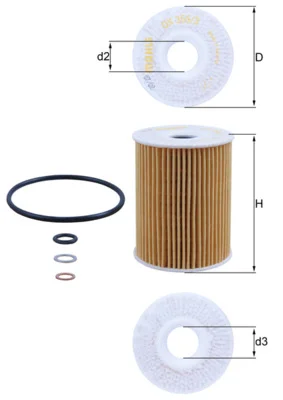 Olejový filtr MAHLE OX355/3D