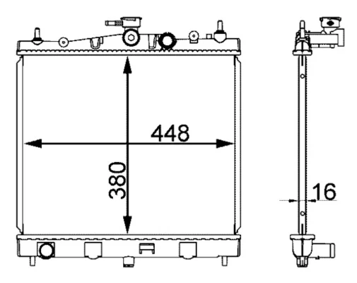 Chladič, chlazení motoru MAHLE CR2164000S – OE 21410-AX200 Chladič, chlazení motoru MAHLE CR2164000S – OE 21410-AX200
