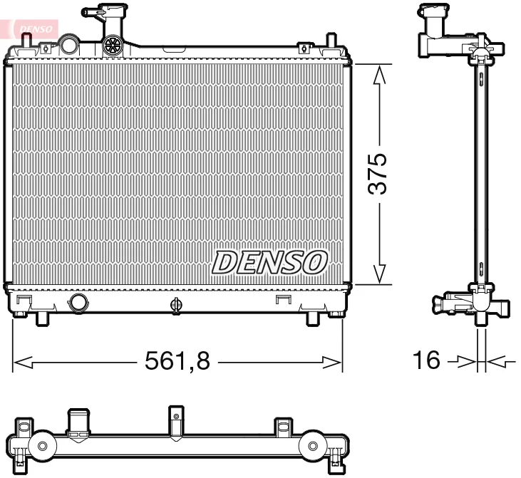 Chladič, chlazení motoru DENSO DRM47044 Chladič, chlazení motoru DENSO DRM47044