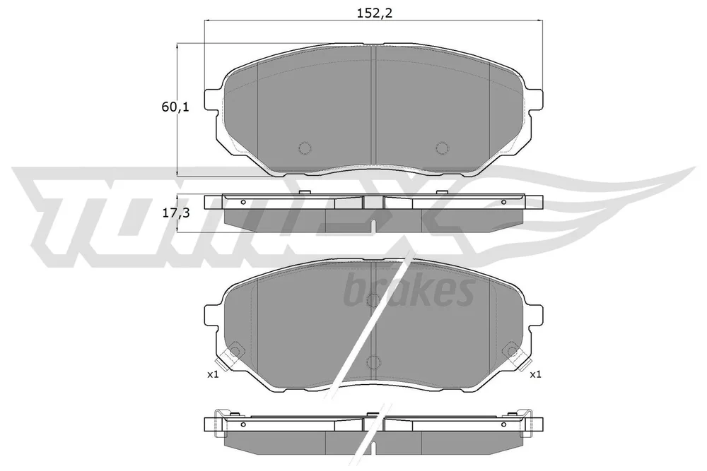 Sada brzdových destiček, kotoučová brzda Tomex Brakes TX18-28