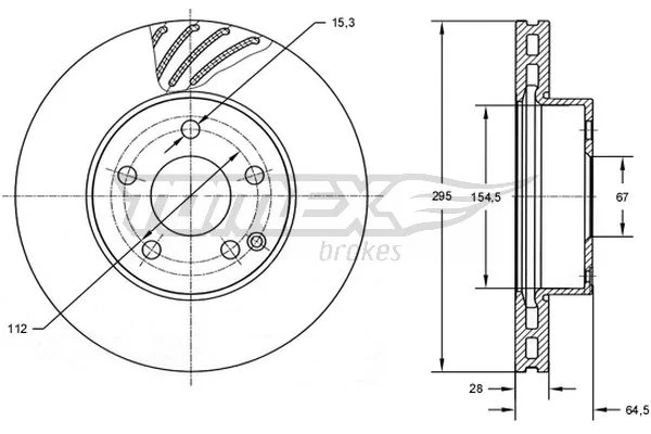 Brzdový kotouč Tomex Brakes TX72-76