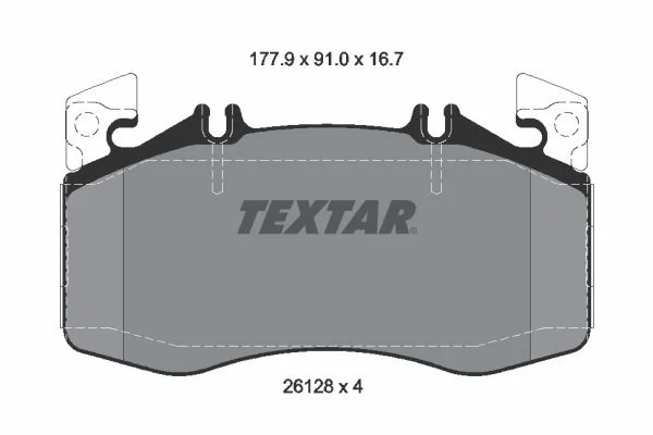 Sada brzdových destiček, kotoučová brzda TEXTAR 2612801