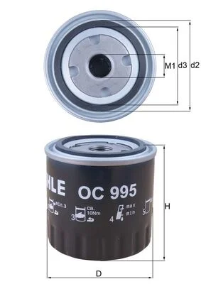 Olejový filtr MAHLE OC995