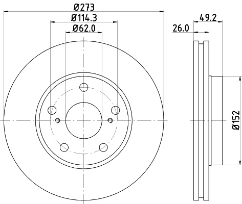 Brzdový kotouč HELLA 8DD355118-951