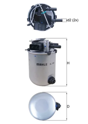 Palivový filtr MAHLE KL909