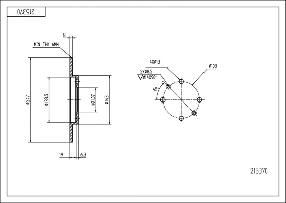 BRZ.KOTOUČ /Z/ ZX ABS 91- 247/8/6 HART 215370