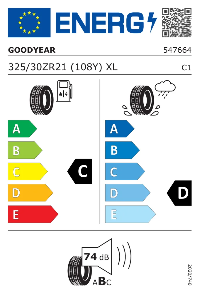 325/30R21 LOGO 108Y SR#20 GOODYEAR 325/30R21LOGO108YSR#20