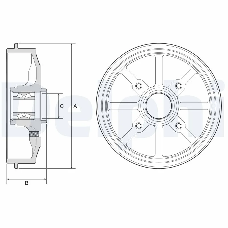 Brzdový buben DELPHI BFR484 – OE 424759
