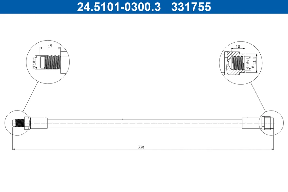 Brzdová hadice ATE 24.5101-0300.3