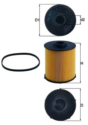 Palivový filtr MAHLE KX70D
