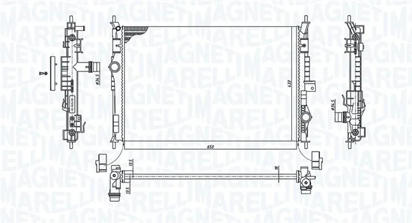 Chladič, chlazení motoru MAGNETI MARELLI 350213199600 Chladič, chlazení motoru MAGNETI MARELLI 350213199600