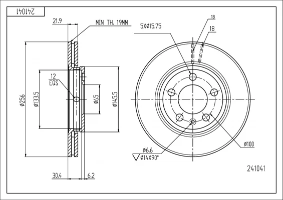 BRZ.KOTOUČ /P/OCTAVIA 1.6I /LAK/KPL HART 241041 BRZ.KOTOUČ /P/OCTAVIA 1.6I /LAK/KPL HART 241041