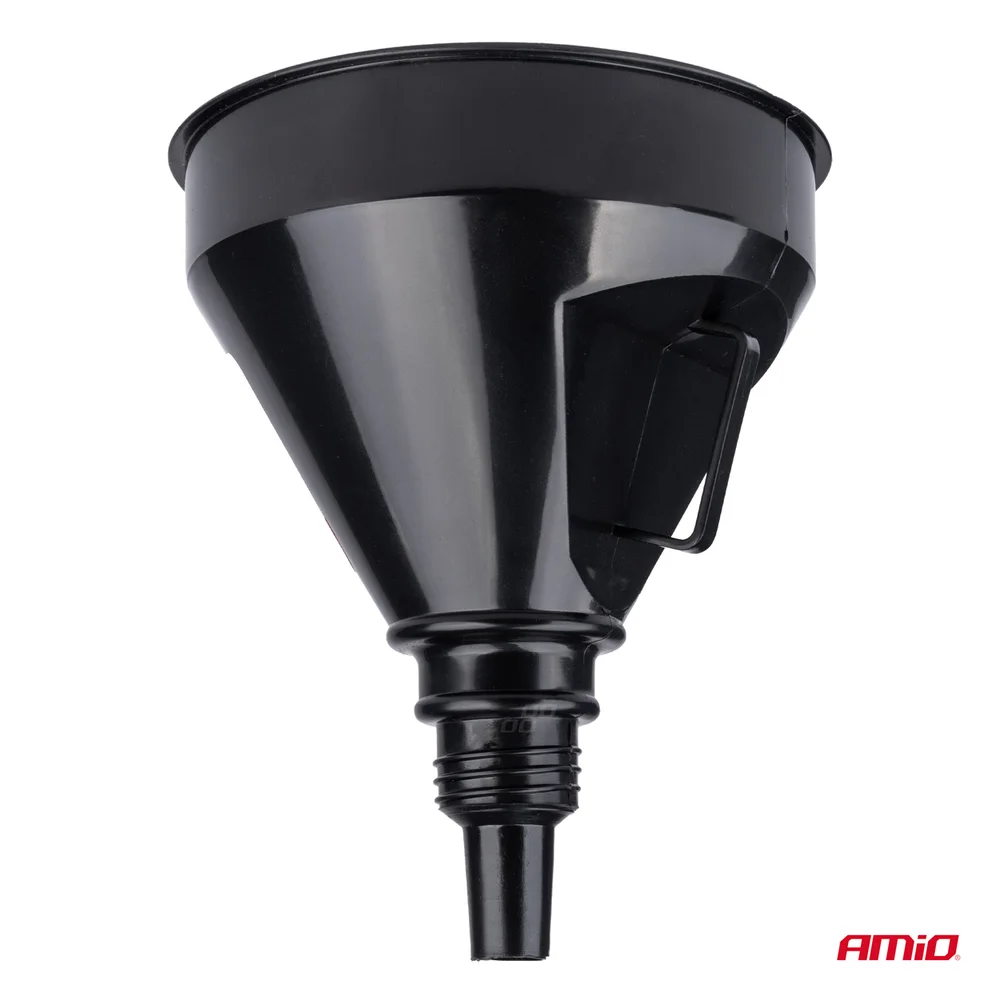 Flexibilní černý univerzální trychtýř se sítkem na kapalné palivo vodu 13,5 cm AMiO-04036 - Obrázek 4
