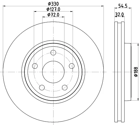 Brzdový kotouč HELLA 8DD355122-681