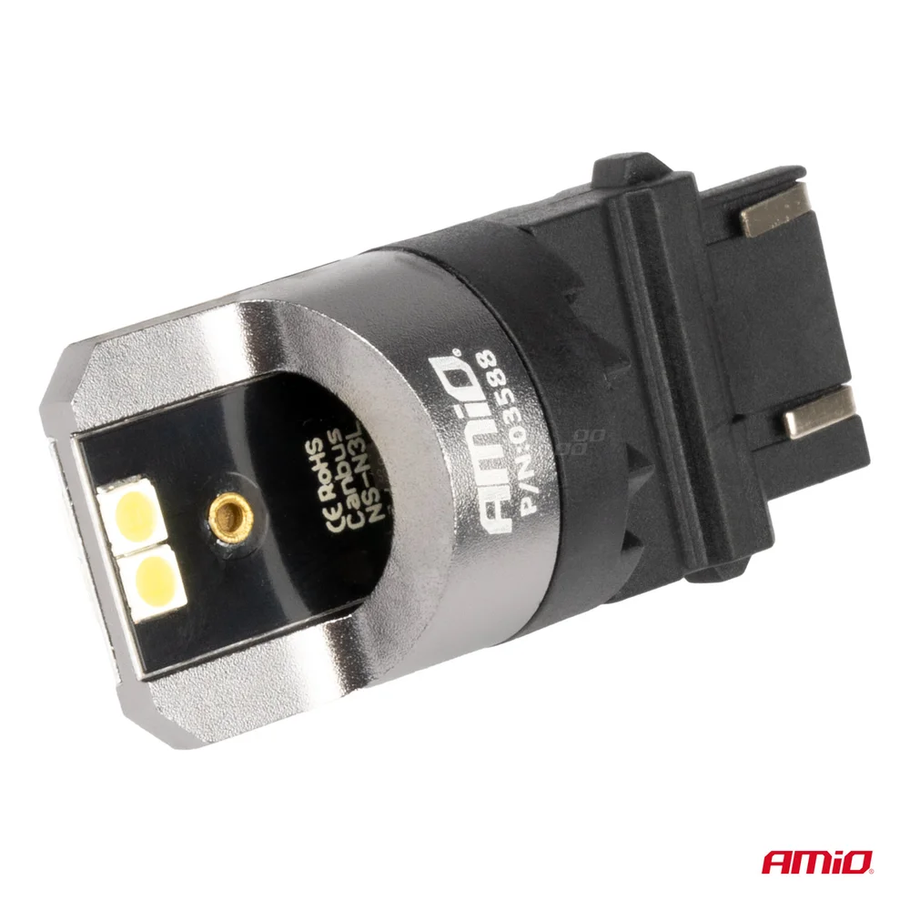 LED CANBUS PRO series 3157 P27/7W 4x3030 SMD White 12/24V CANBUS AMIO-03588 - Obrázek 3