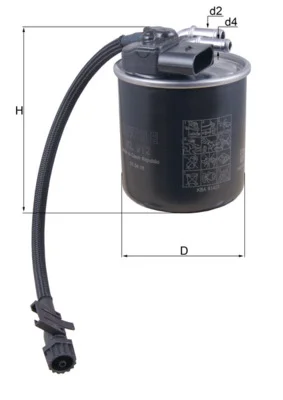 Palivový filtr MAHLE KL912