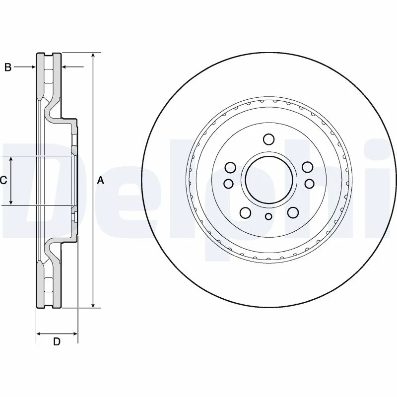 Brzdový kotouč DELPHI BG9175C Brzdový kotouč DELPHI BG9175C