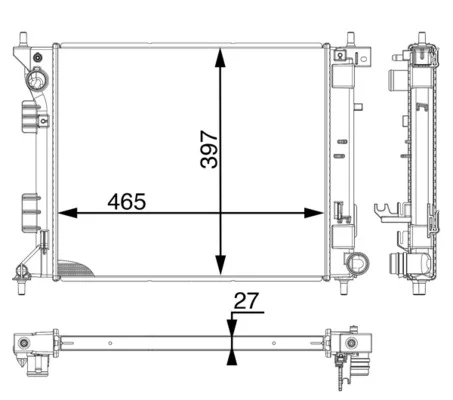 Chladič, chlazení motoru MAHLE CR1980000P – OE 25310A2400 Chladič, chlazení motoru MAHLE CR1980000P – OE 25310A2400