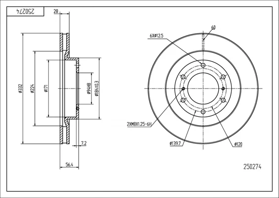 BRZD.KOTOUČ/P/PAJERO 3.2 DI-D 09- HART 250274 – OE 4615A038 BRZD.KOTOUČ/P/PAJERO 3.2 DI-D 09- HART 250274 – OE 4615A038
