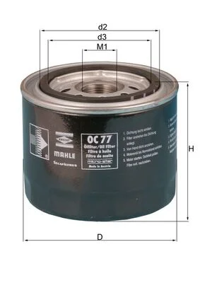 Olejový filtr MAHLE OC77