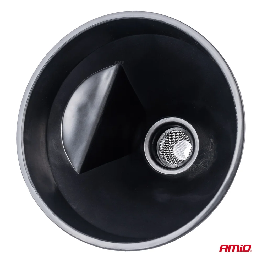 Flexibilní černý univerzální trychtýř se sítkem na kapalné palivo vodu 13,5 cm AMiO-04036 - Obrázek 3