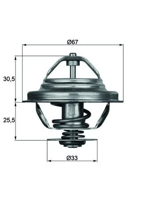 Termostat, chladivo MAHLE TX2771D
