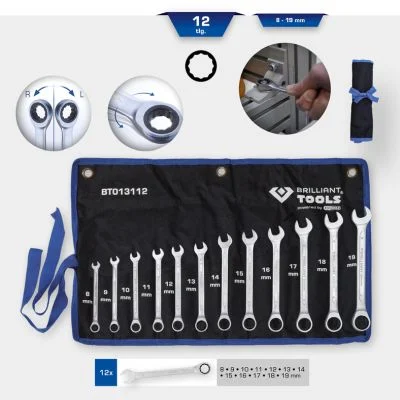 Ráčna-sada očkových klíčů KS TOOLS BT013112 Ráčna-sada očkových klíčů KS TOOLS BT013112