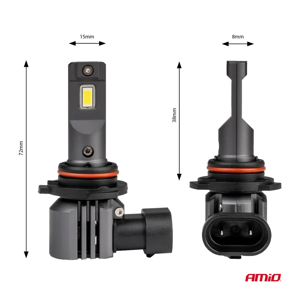 LED žárovky X4-series AVIATOR HB4 9006 6500K max 44W AMIO-03767 - Obrázek 3